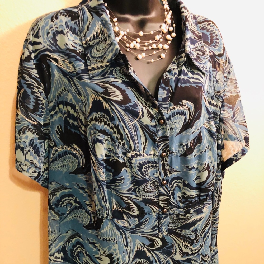 Lane Bryant Patterned Blouse